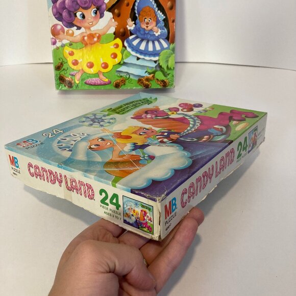 Vintage Candy Land Puzzle Lot of 2 Milton Bradly 24 Piece 1990 Complete 12.5x15 - Picture 2 of 9